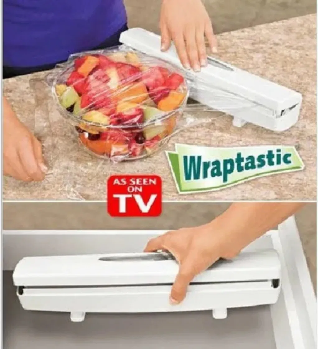 Dispensador de Filme Plástico Caixa de Suporte para Alimentos Puxe Pressione o Filme Alumínio Kw003_1