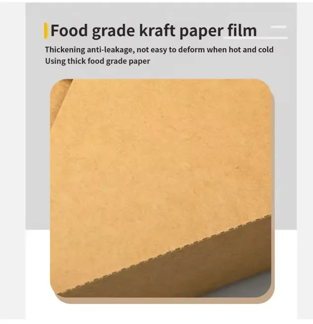 Caixa de Embalagem para Salada de Alta Qualidade, Ecológica, Descartável, de Papel Kraft