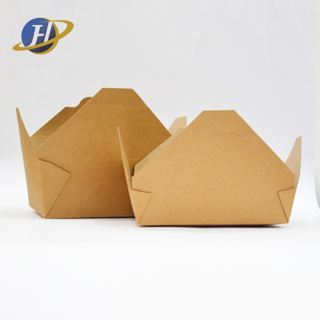Container de Papel Descartável Amigável: Caixa de Almoço para Viagem e Embalagem de Utensílios de Mesa