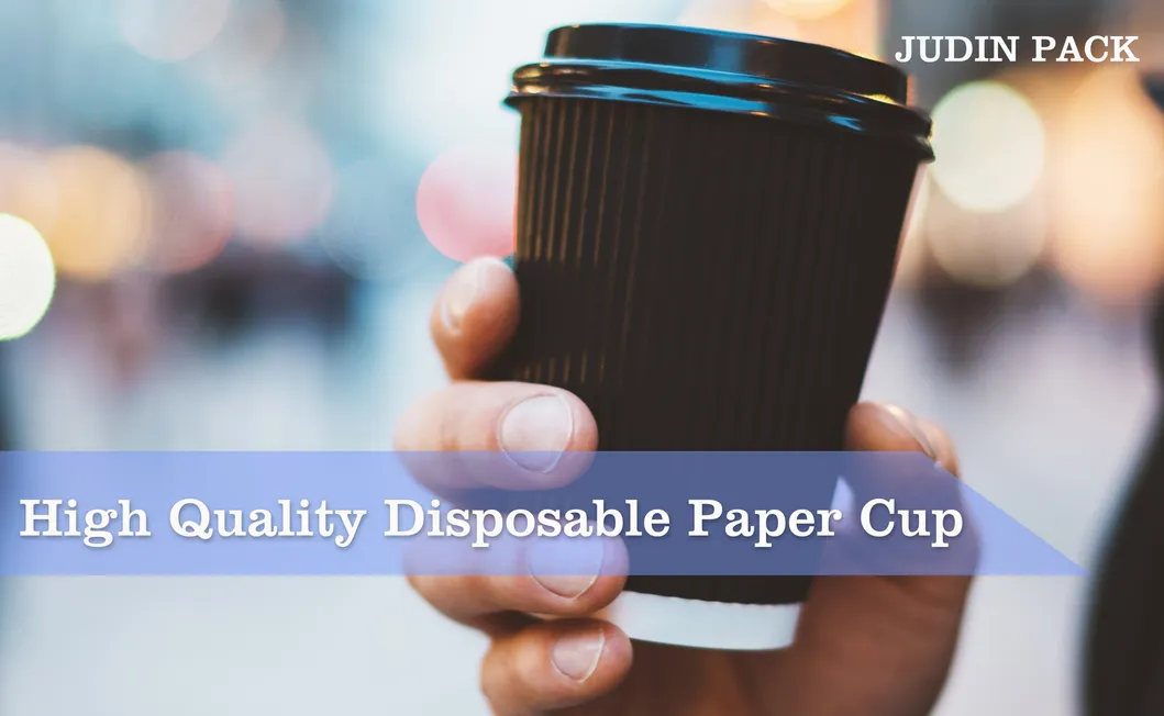 20oz Copo de Papel Descartável para Bebidas Quentes e Frias Ripple Wall