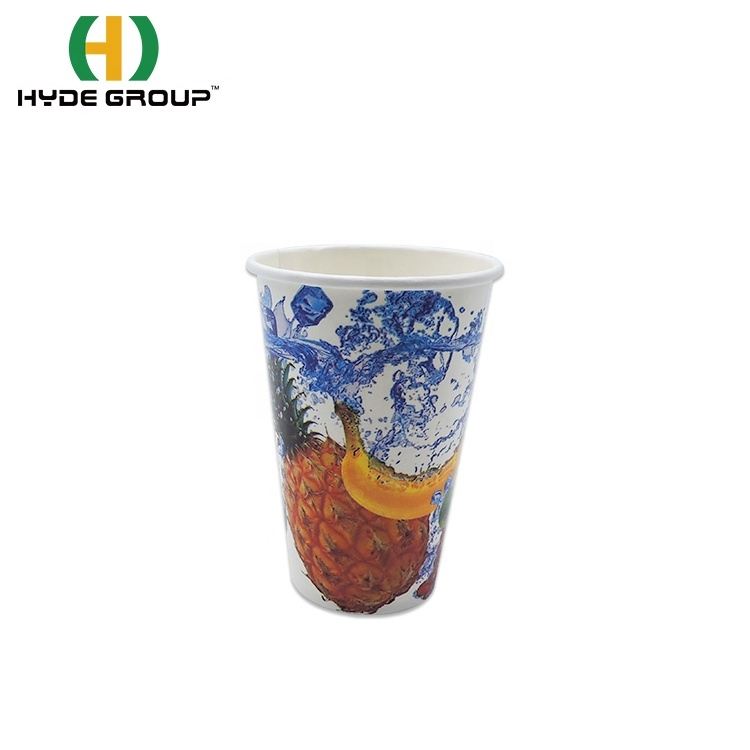 Copo de papel para bebida fria com revestimento descartável de PE