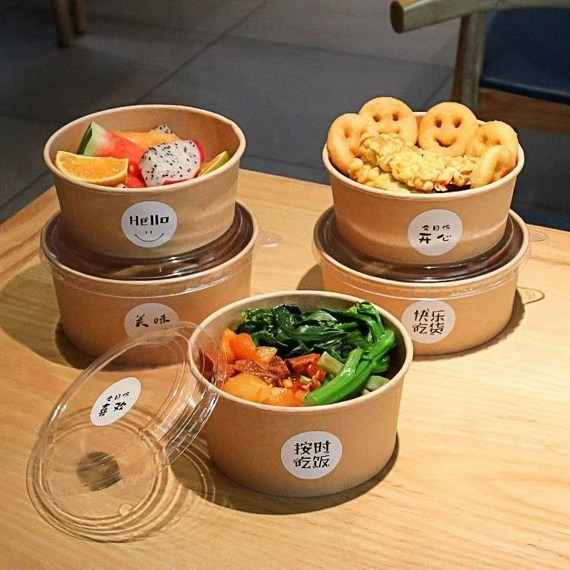 Caixa de comida para viagem biodegradável para serviços de catering ecológicos