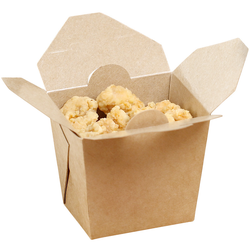Container de Salada de Papel Kraft para Descarte para Viagem