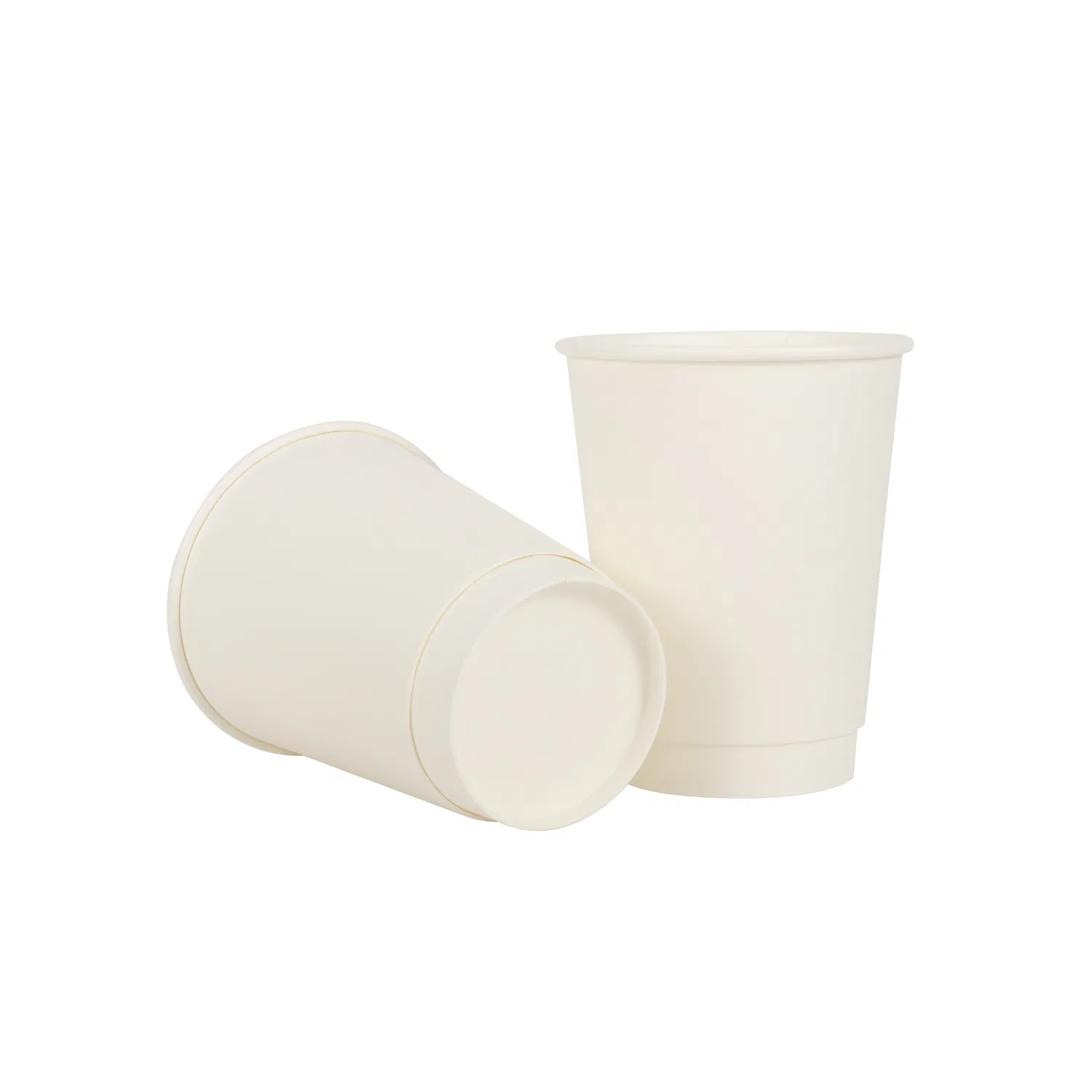 Copo de papel biodegradável personalizado de parede dupla descartável para café, festa e chá