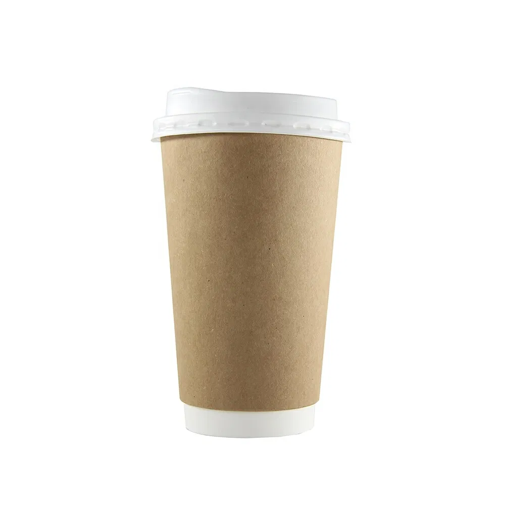 Copos de Papel Biodegradáveis 8oz Descartáveis para Café Quente com Tampa para Bebidas Quentes