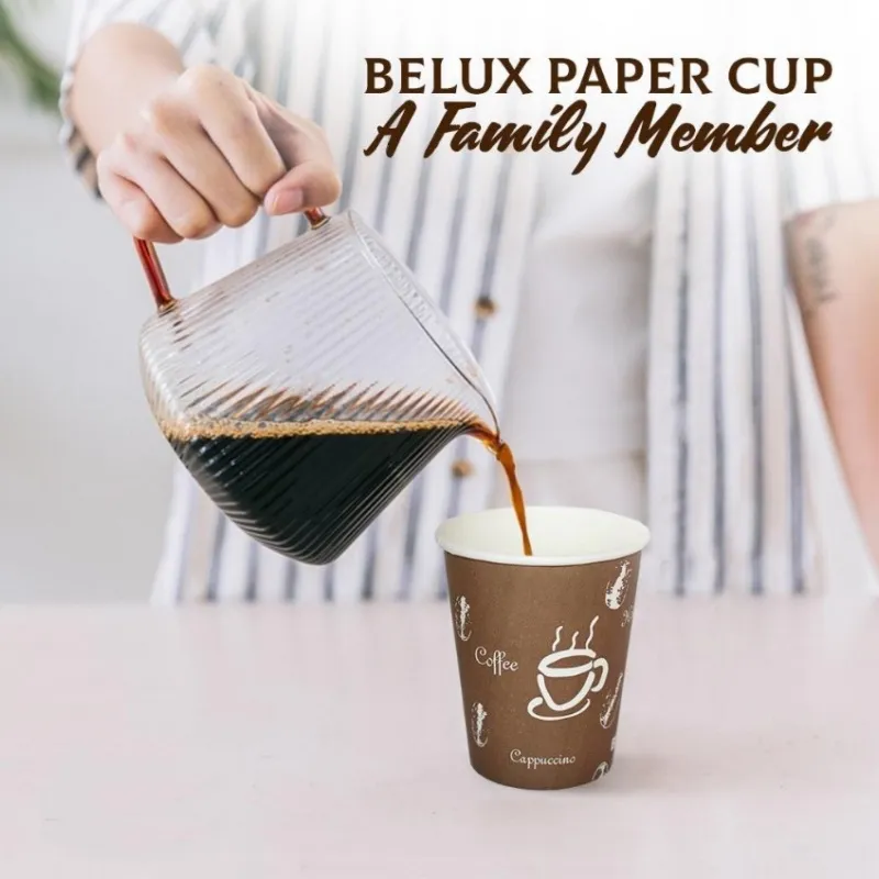 Copo de Papel Frio Biodegradável Descartável 8oz para Bebida Econômico