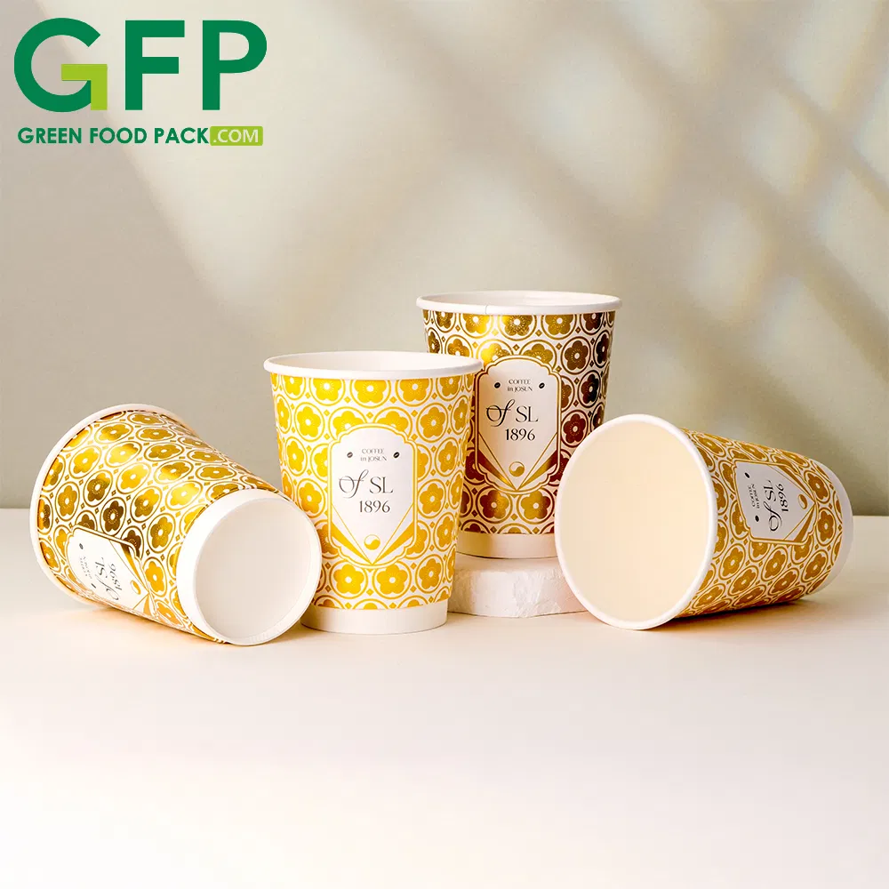 Copos de Papel com Flor Eco Descartáveis