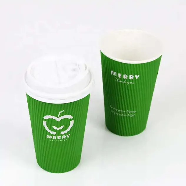 Copo de papel ondulado