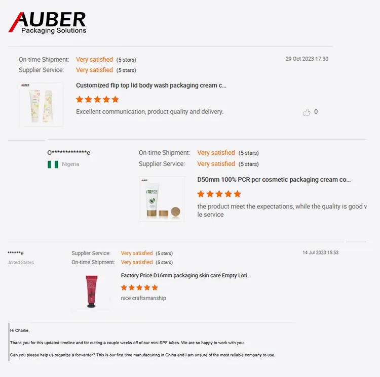 Embalagem Cosmética de Tubo de Creme Vazio de Protetor Solar Ecológico