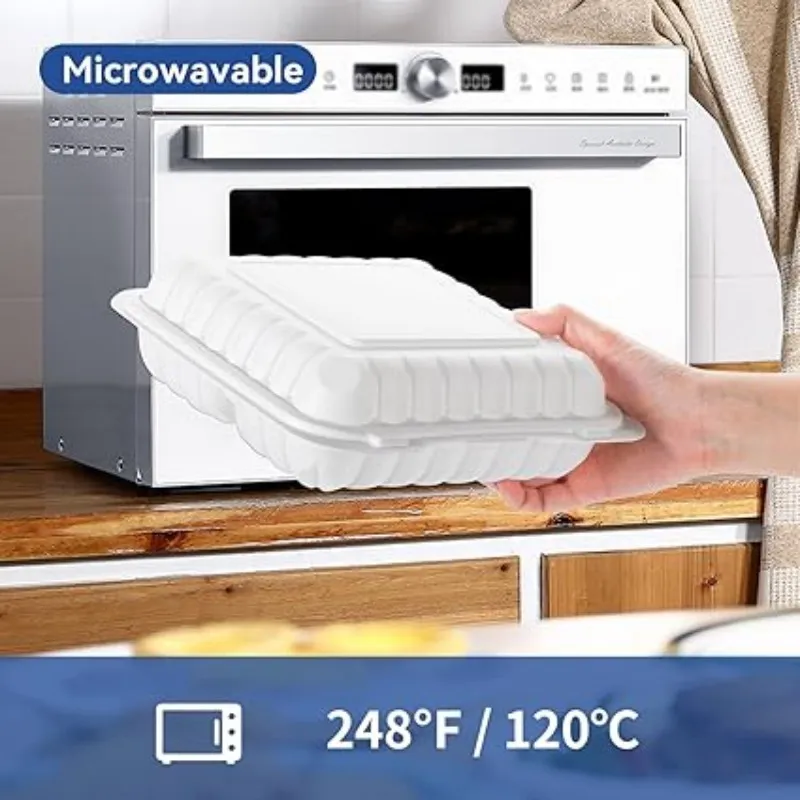 Caixa de Hambúrguer Branca de Célula Única 8-Inch para Fast Food para Viagem