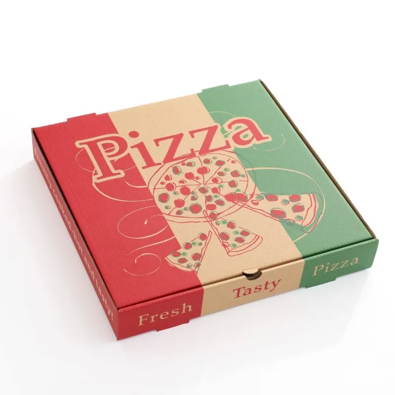 Caixas de Pizza Corrugadas Resistentes a Gordura Recipientes para Transporte de Bolos Biscoitos Artesanato Alimentar