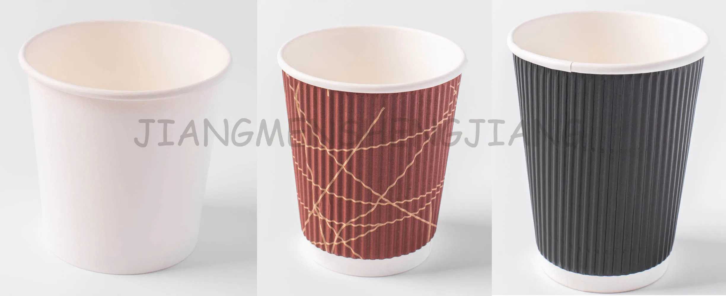 8oz 12oz Copo de Papel Descártavel de Parede Simples, Parede Dupla e Ondulada para Bebida Fria e Bebida Quente