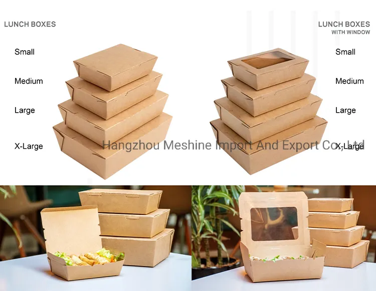 Embalagem de comida rápida ecológica personalizada em papel grau alimentício descartável para restaurantes e entregas