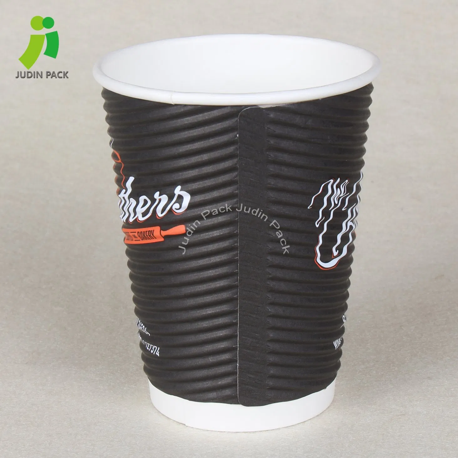 20oz Copo de Papel Descartável para Bebidas Quentes e Frias Ripple Wall