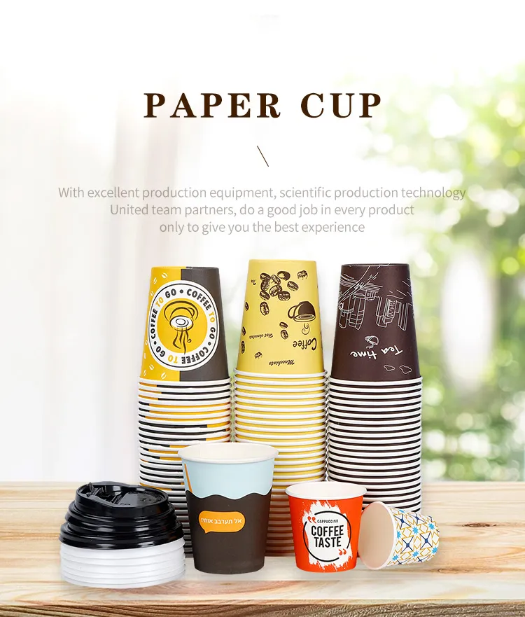 Retire Copos de Papel Kraft Descartáveis para Bebidas Quentes Copos de Papel Descartáveis para Café