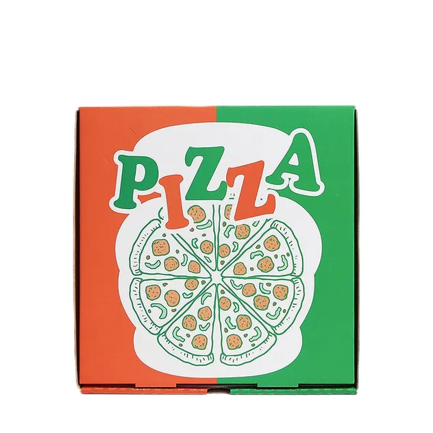 Caixas de Pizza Corrugadas Resistentes a Gordura Recipientes para Transporte de Bolos Biscoitos Artesanato Alimentar