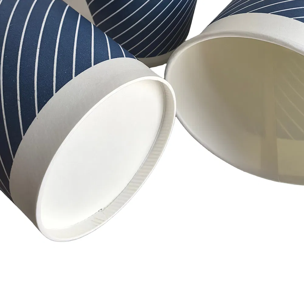 Copos de Papel Extra Fortes de Parede Dupla para Bebidas Frias 20oz Design Sem Suor Suprimento para Restaurantes e Entregas