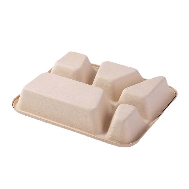 Caixa de Alimentos Descartável Biodegradável Compostável com Logotipo Personalizado Impressa Retangular Recipiente para Almoço Caixa de Almoço Cozinha Piquenique Caixa para Levar