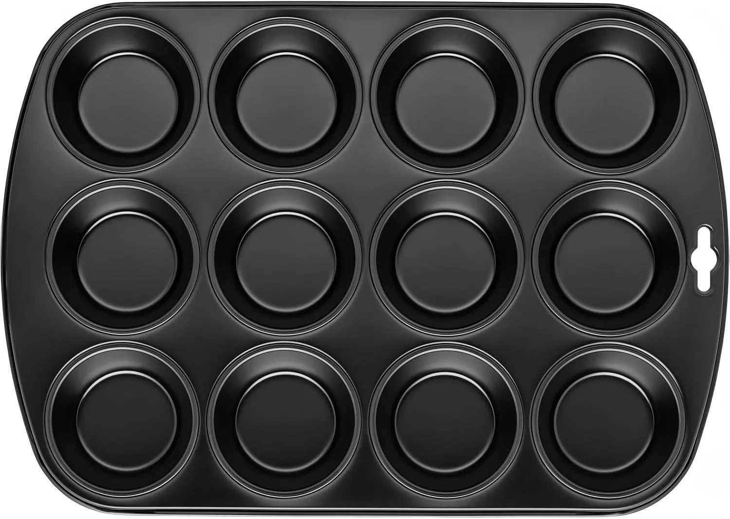 Venda por Atacado Quente 12 Copo de Aço Carbono Papel de Forno Forma de Bolo Antiaderente Forma de Muffin