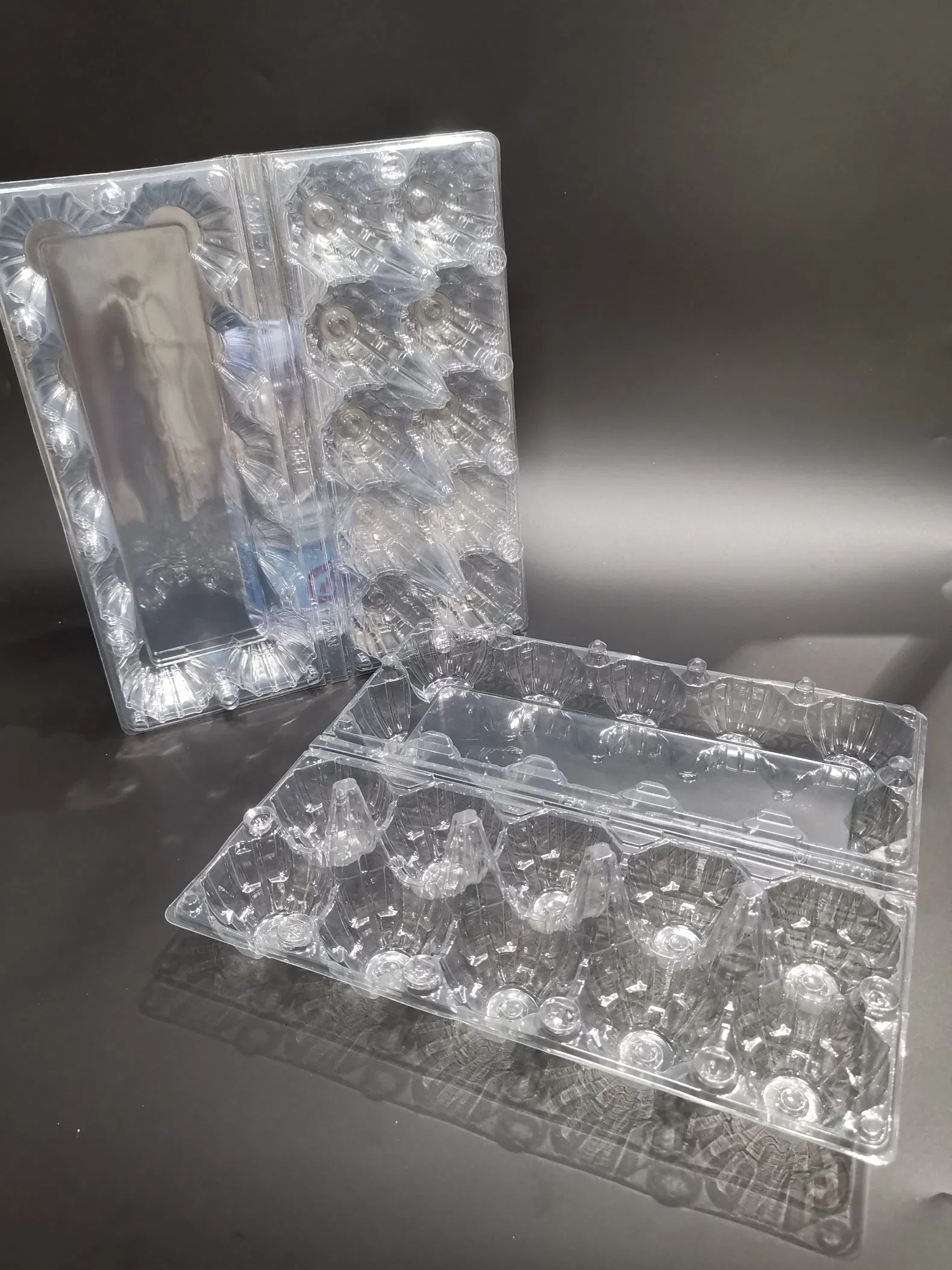 Recipiente de ovo PET reciclável Embalagem clamshell ecológica para atacado em grande quantidade