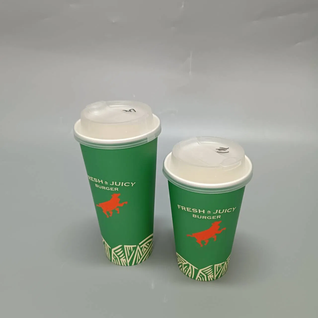 Copos de papel ecológicos para bebidas quentes e frias, unidade única