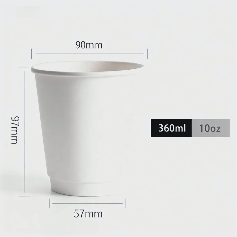 Copo de Papel Descartável Personalizável 6/8/10/12/16 Oz Ripple / Copos de Café de Papel Simples Duplo