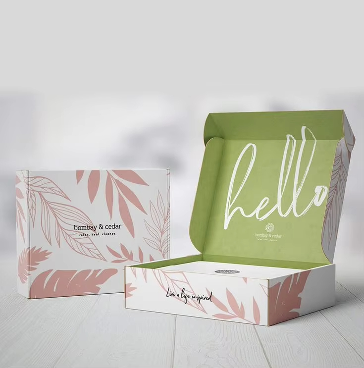Caixa de Envio de Papelão Corrugado Personalizada com Logo para Atacado, Caixa de Envio para Pequenos Negócios, Caixa de Embalagem para Caneca, Roupas, Unhas e Perucas