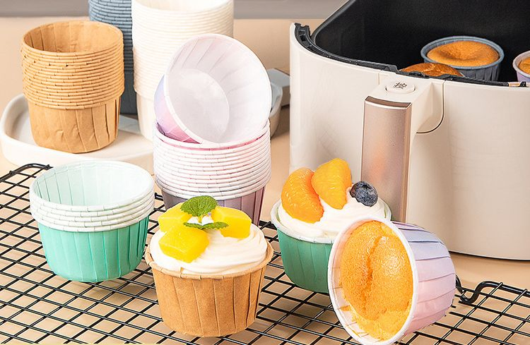 Ferramentas de Confeitaria Papel Resistente ao Calor Forma de Bolo Copo de Bolo Reforçado Moldes para Bolo