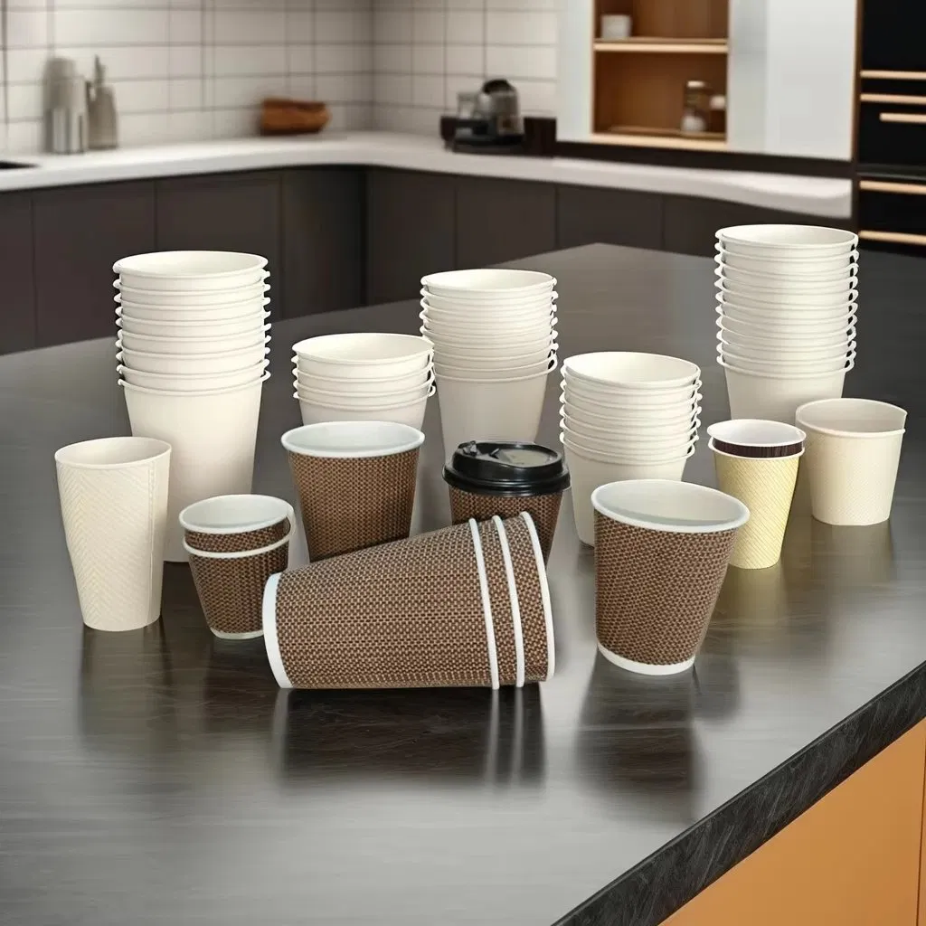 Retire Copos de Papel Kraft Descartáveis para Bebidas Quentes Copos de Papel Descartáveis para Café