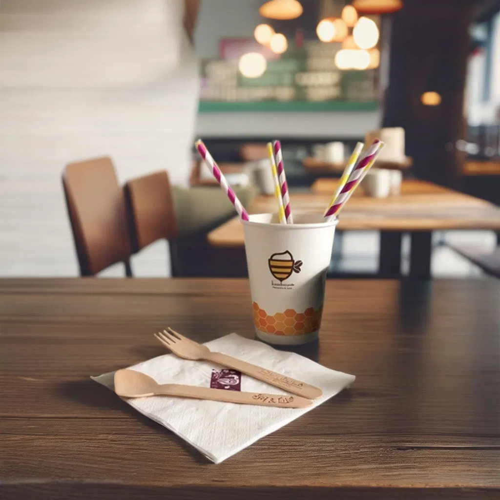 Copos de papel ecológicos para bebidas quentes e frias, unidade única