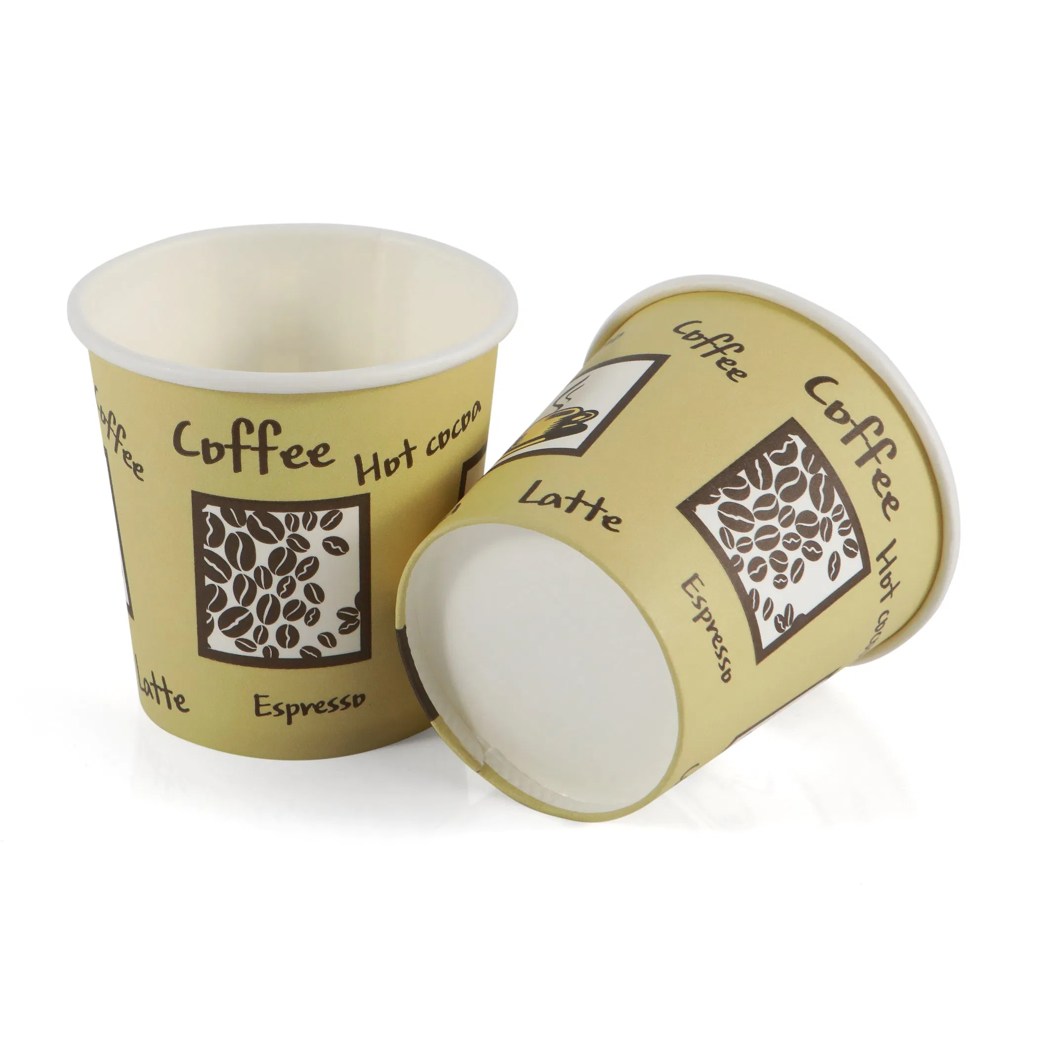 Copos de Papel Embossados Ecológicos Biodegradáveis Descartáveis para Bebidas Quentes e Frias Copos de Café