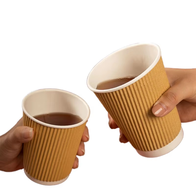 Retire Copos de Papel Kraft Descartáveis para Bebidas Quentes Copos de Papel Descartáveis para Café