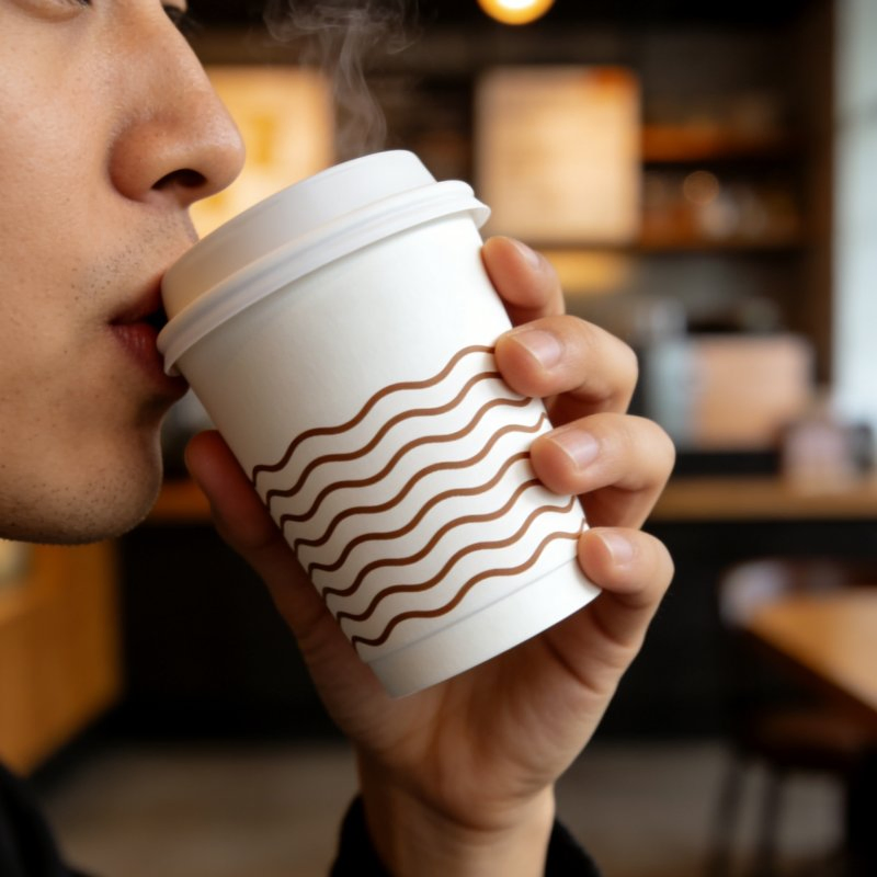 Copos de papel biodegradáveis personalizados com logotipo, ecológicos e impressos em grande quantidade para bebidas quentes e frias, café
