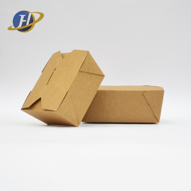 Container de Papel Descartável Amigável: Caixa de Almoço para Viagem e Embalagem de Utensílios de Mesa