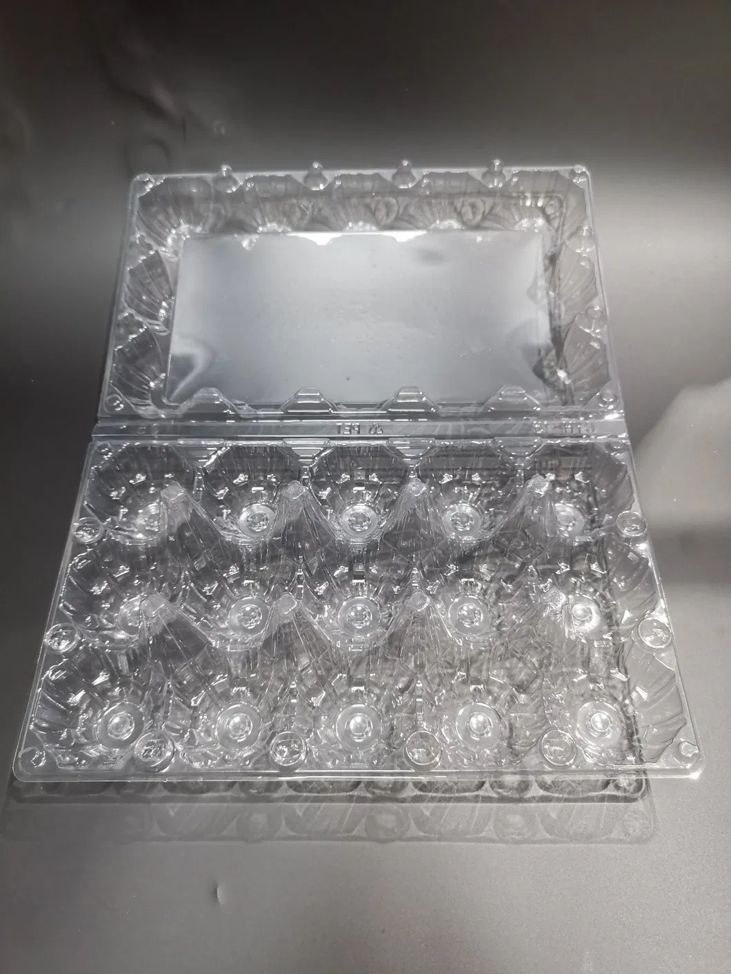 Recipiente de ovo PET reciclável Embalagem clamshell ecológica para atacado em grande quantidade