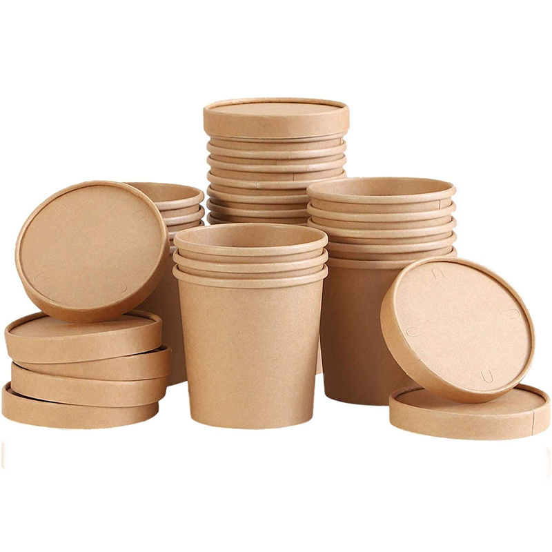 Embalagem de comida rápida ecológica personalizada em papel grau alimentício descartável para restaurantes e entregas