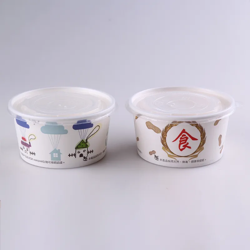 PE 22oz Copo de Papel Personalizado de Parede Simples com Tampa para Bebida Quente Fria