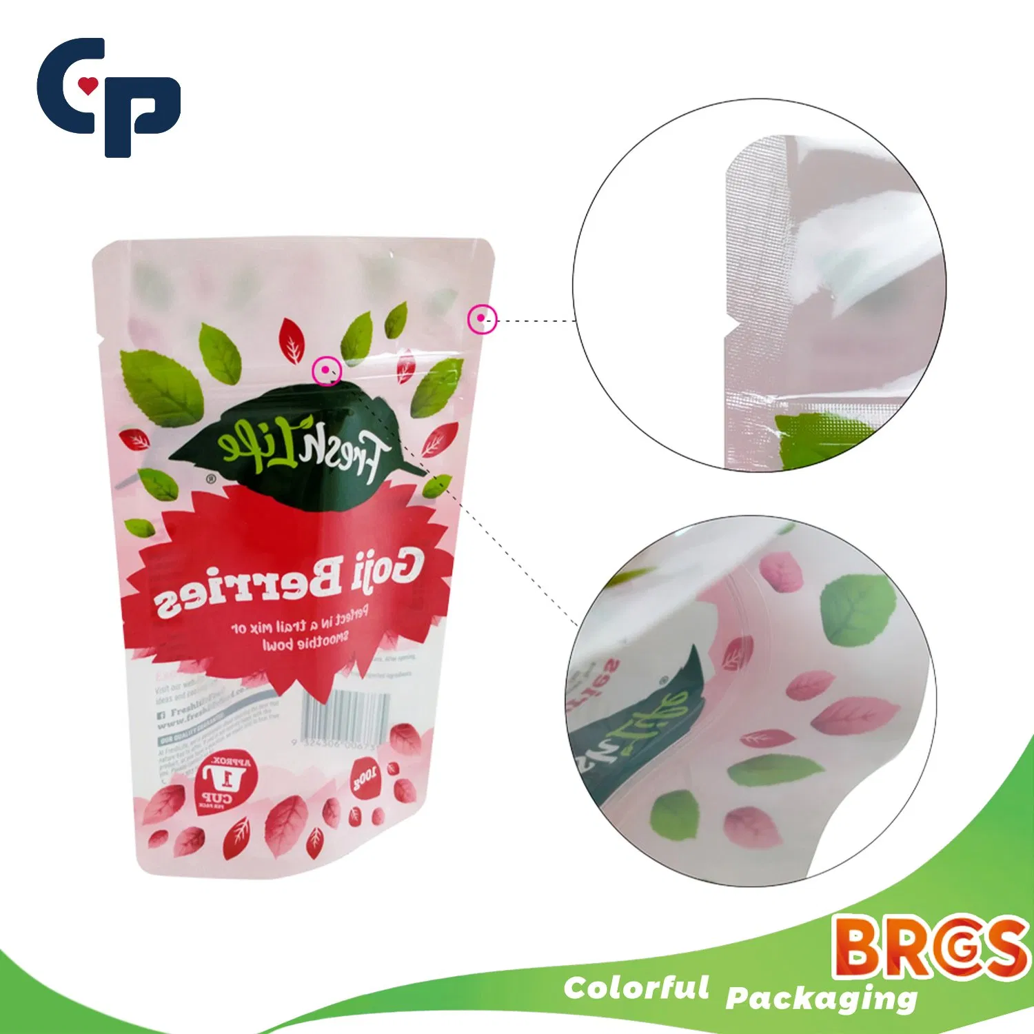 Preço de fábrica embalagem personalizada impressão de alimentos saco à prova de cheiro para doces embalagem plástica com zíper para padaria torrada embalagem de alimentos em pé com janela transparente