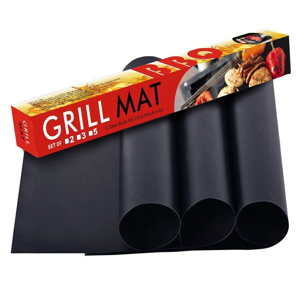 Venda Quente Tapete de Silicone Preto FDA para Churrasco