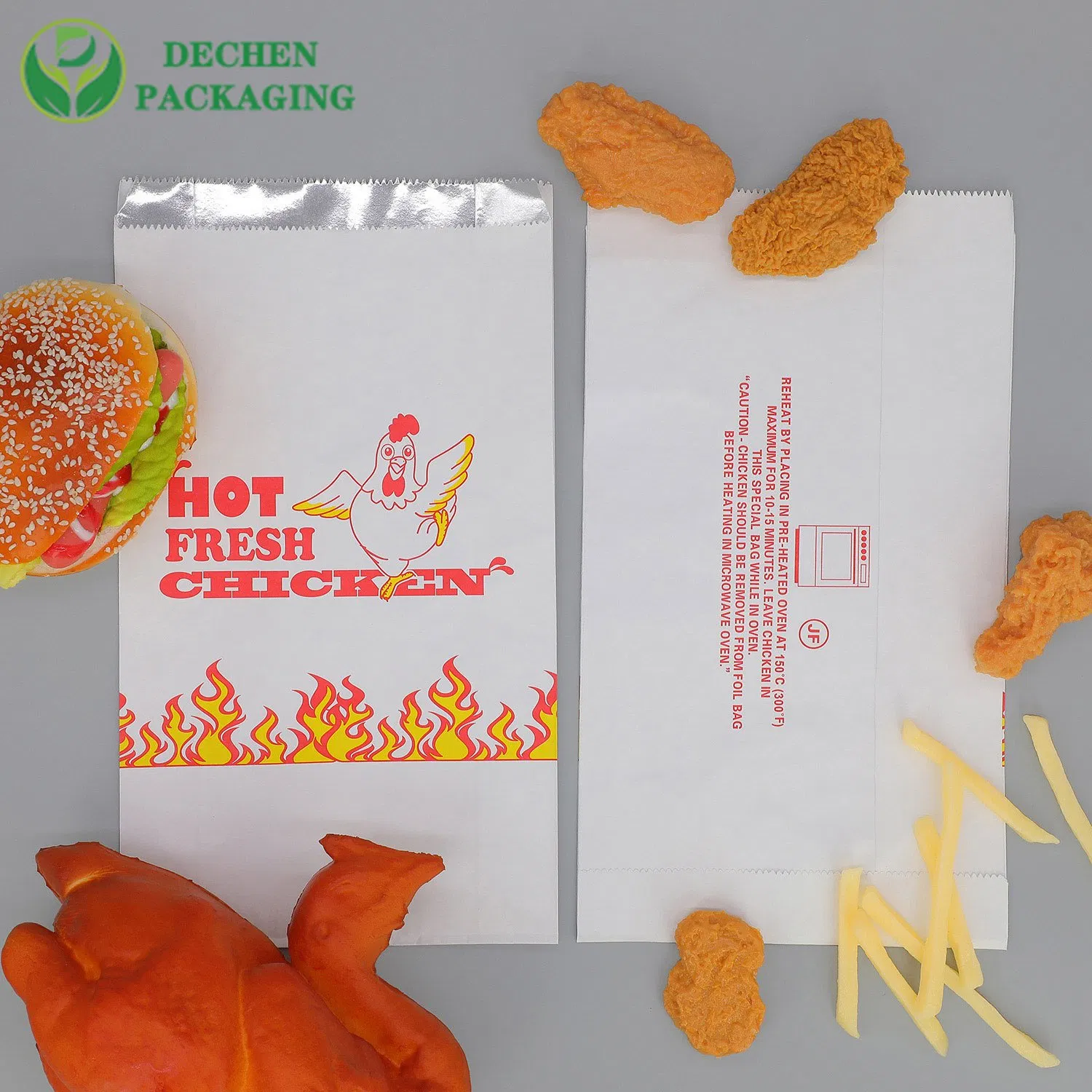 Embalagem para Sacos de Papel Descartáveis de Padaria Embalagem de Cafeteria Alimentos Personalizados