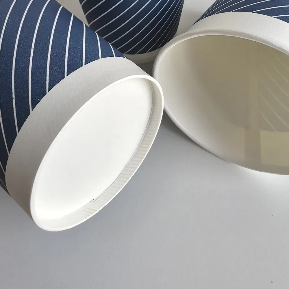 Copos de Papel Extra Fortes de Parede Dupla para Bebidas Frias 20oz Design Sem Suor Suprimento para Restaurantes e Entregas