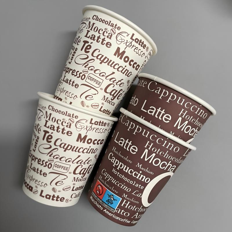 8-16oz Copo de Papel Descartável de Parede Dupla para Bebida Quente