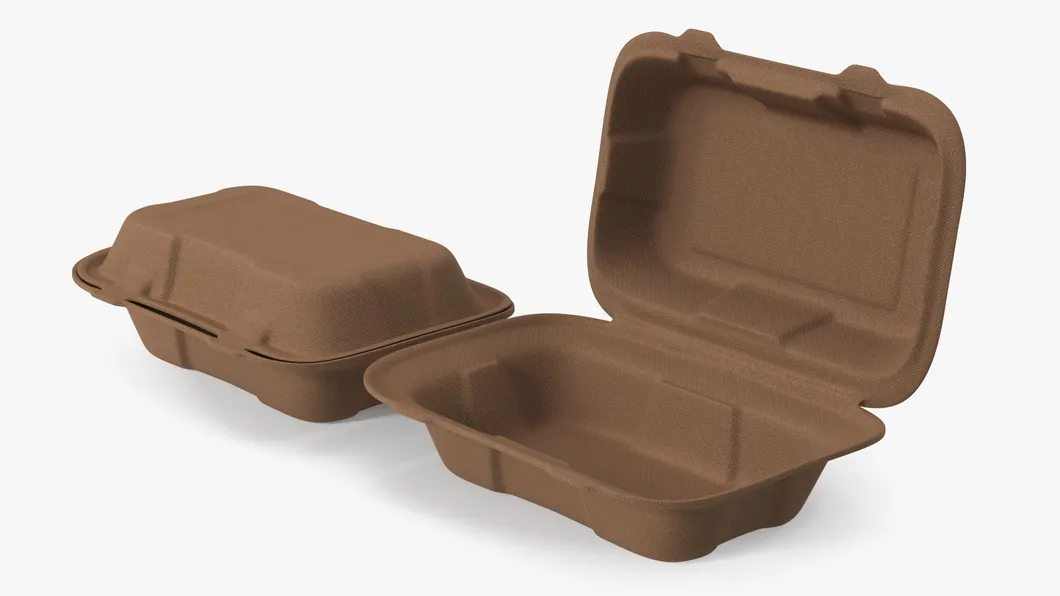 Caixas de Almoço Descartáveis para Comida, Biodegradáveis, de Amido de Milho