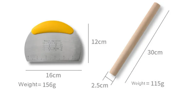 Conjunto de Tapete de Silicone para Assar com Rolo e Espátula de Cozinha