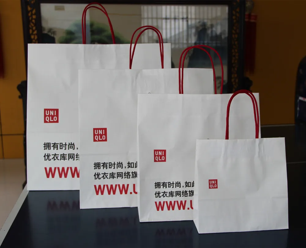 Bolsas de papel kraft de luxo personalizadas para compras