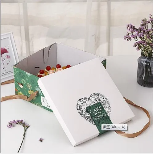 Embalagem de bolo de aniversário e casamento transparente de plástico personalizada por atacado, embalagem de papel para alimentos de padaria, caixa de presente clara em formato de cupcake dobrável rosa