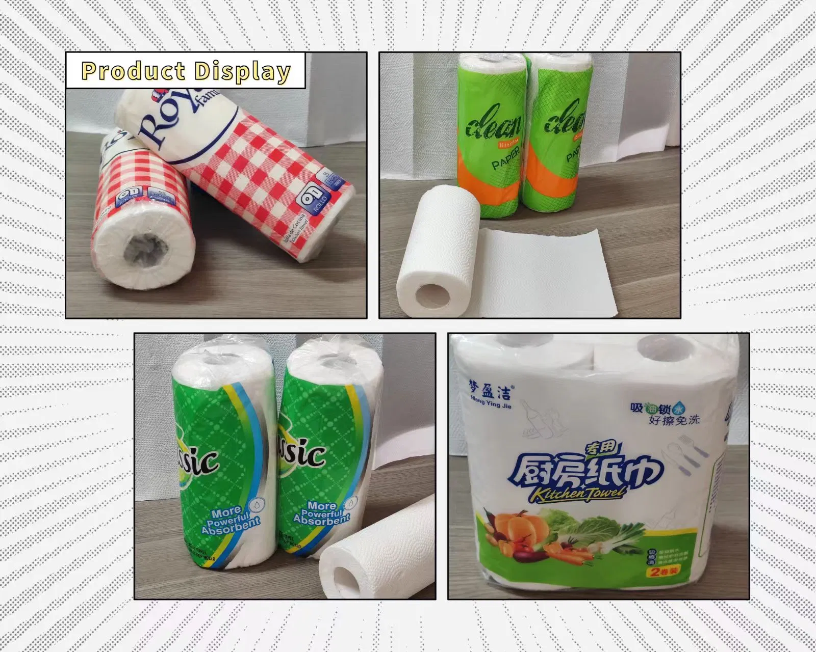 Toalha de Papel de Cozinha Segura para Alimentos e Amiga da Pele 2 para Padaria, Cozimento e Limpeza de Mesa Doméstica