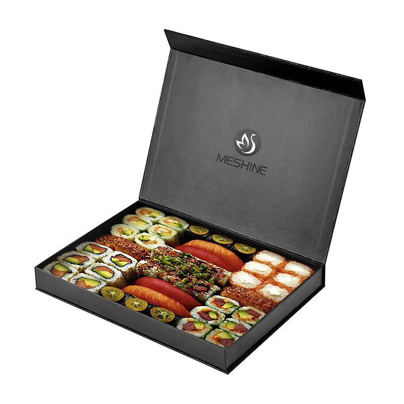 Embalagem de Papel Descartável para Alimentos Personalizada Caixa de Sushi de Papel para Alimentos