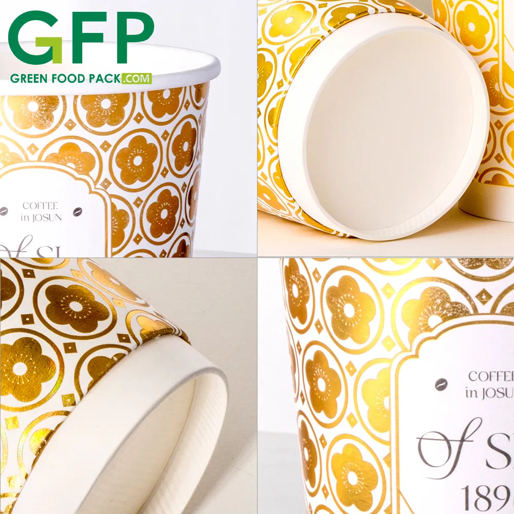 Copos de Papel com Flor Eco Descartáveis