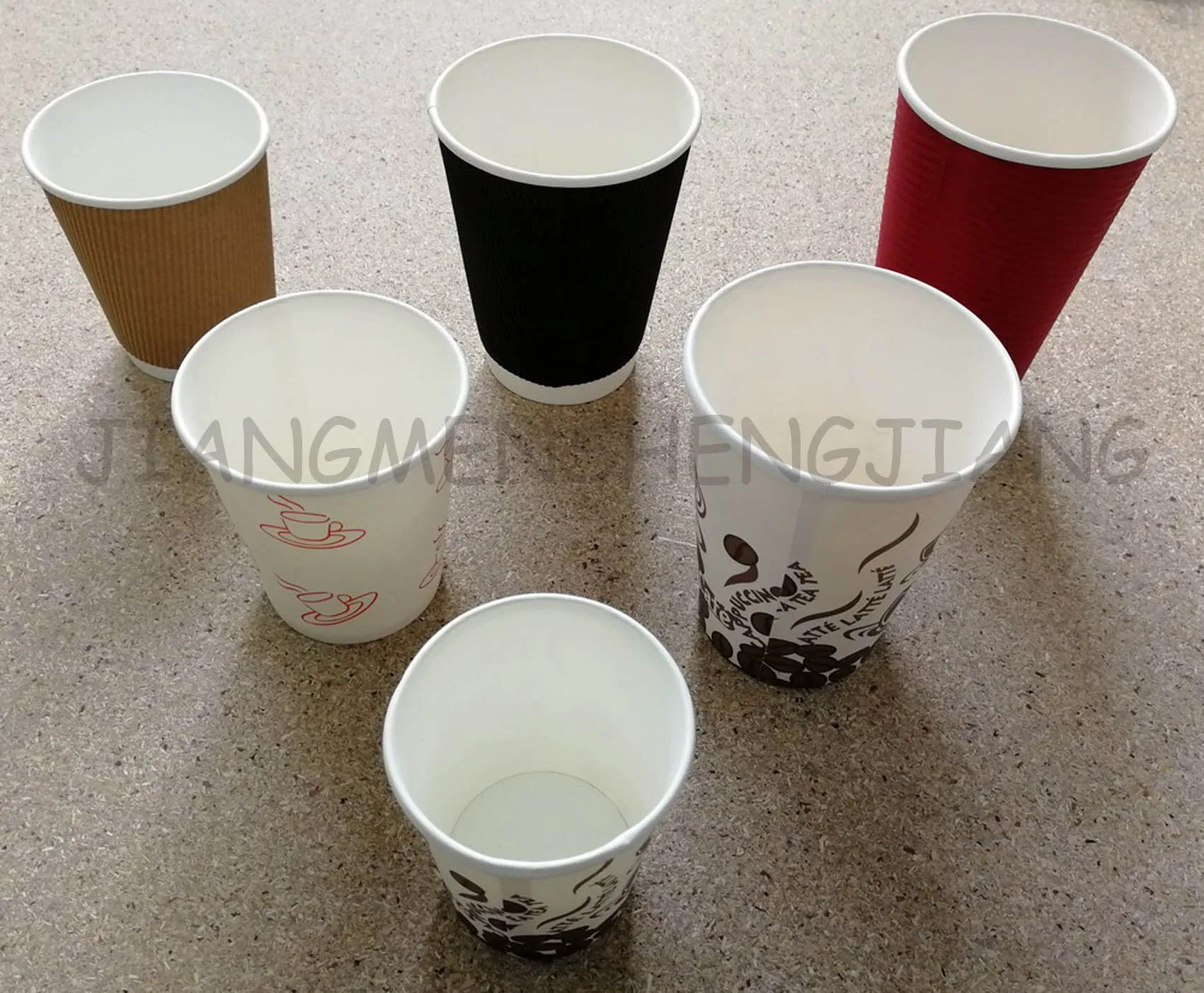 8oz 12oz Copo de Papel Descártavel de Parede Simples, Parede Dupla e Ondulada para Bebida Fria e Bebida Quente
